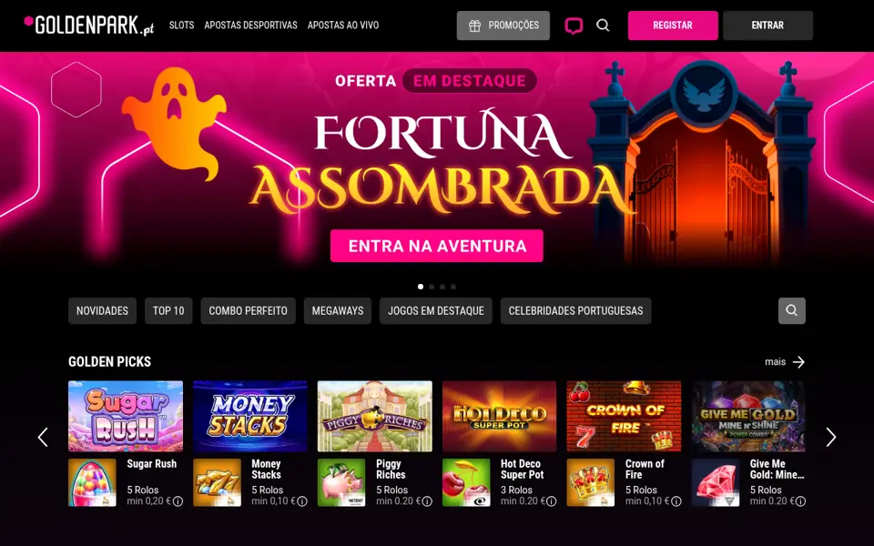GoldenPark: Página inicial do casino, outubro de 2026