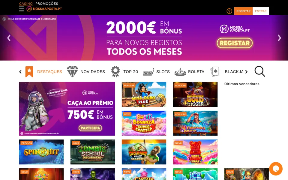Nossa Aposta: Página inicial do casino, outubro de 2026